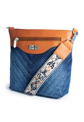Bolso Manos Libres Macoly VO02 Jean X Reata Blanca