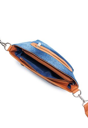 Bolso Manos Libres Macoly VO02 Jean X Reata Blanca