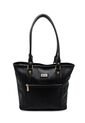 Bolso De Hombro Macoly 1024 Cuero Negro Liso de Macoly
