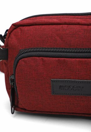 Canguro En Lona 292 Correa Corta Para Uso Riñonera Rojo Textil