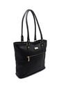 Bolso De Hombro Macoly 1024 Cuero Negro Liso de Macoly