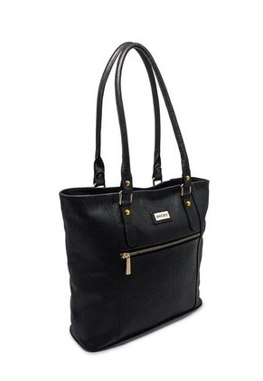 Bolso De Hombro Macoly 1024 Cuero Negro Liso