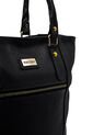 Bolso De Hombro Macoly 1024 Cuero Negro Liso de Macoly