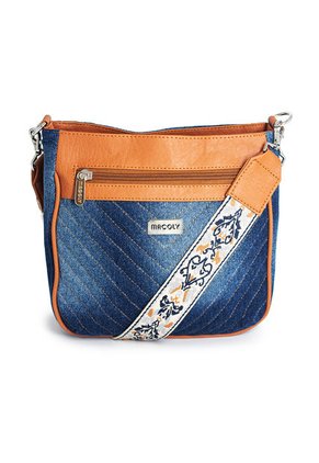 Bolso Manos Libres Macoly VO03 Jean X Reata Blanca
