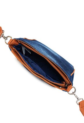 Bolso Manos Libres Macoly VO03 Jean X Reata Blanca