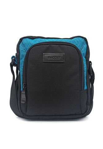 Bolso Manos Libres Macoly 278 Lona Negro Azul Agua Electron Macoly