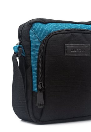 Bolso Manos Libres Macoly 278 Lona Negro Azul Agua Electron