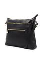 Bolso Manos Libres Macoly 817 Cuero Negro Oro de Macoly