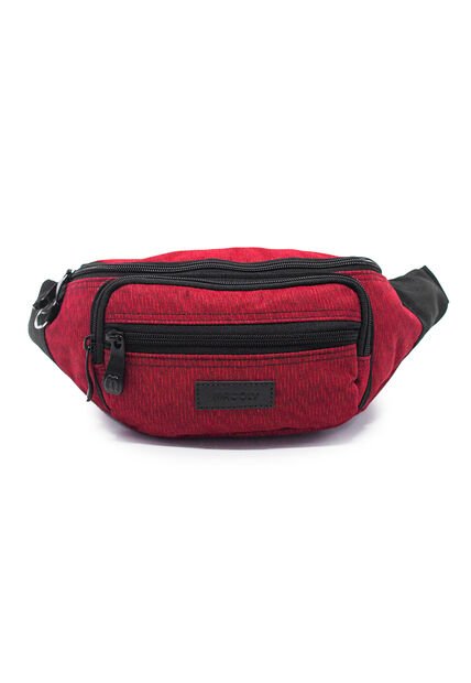 Canguro En Lona 319 Correa Corta Para Uso Riñonera Lona Rojo