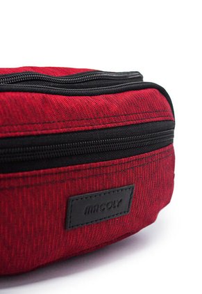 Canguro En Lona 319 Correa Corta Para Uso Riñonera Lona Rojo