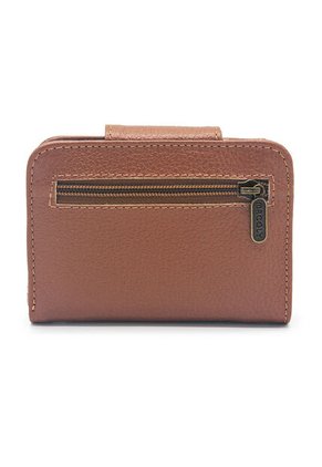 Billetera Mini Macoly A018 Cuero Miel Liso