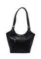 Bolso De Hombro Macoly M380 Cuero Negro Liso de Macoly