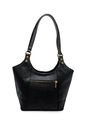 Bolso De Hombro Macoly M380 Cuero Negro Liso de Macoly