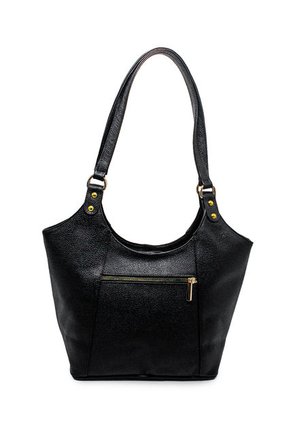 Bolso De Hombro Macoly M380 Cuero Negro Liso