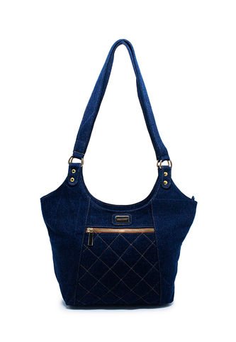 Bolso De Hombro Macoly M380 Jean Acolchado Oro Macoly