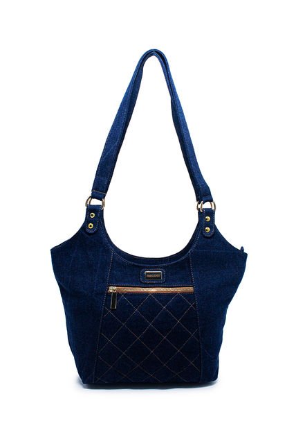 Bolso De Hombro Macoly M380 Jean Acolchado Oro