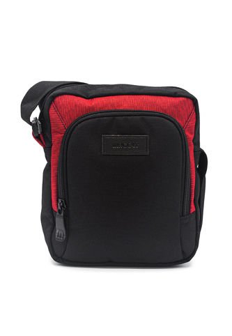Bolso Manos Libres Macoly 278 Lona Negro X Rojo Electron Macoly