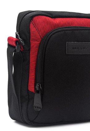 Bolso Manos Libres Macoly 278 Lona Negro X Rojo Electron