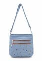 Bolso Manos Libres Macoly M820 Jean Bordado de Macoly