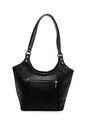 Bolso De Hombro Macoly M380 Cuero Negro Liso de Macoly