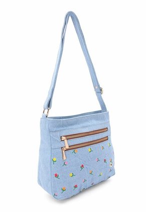 Bolso Manos Libres Macoly M820 Jean Bordado