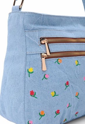 Bolso Manos Libres Macoly M820 Jean Bordado