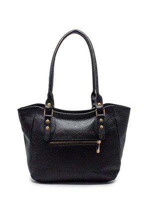 Bolso De Hombro Macoly 1025 Cuero Negro Liso