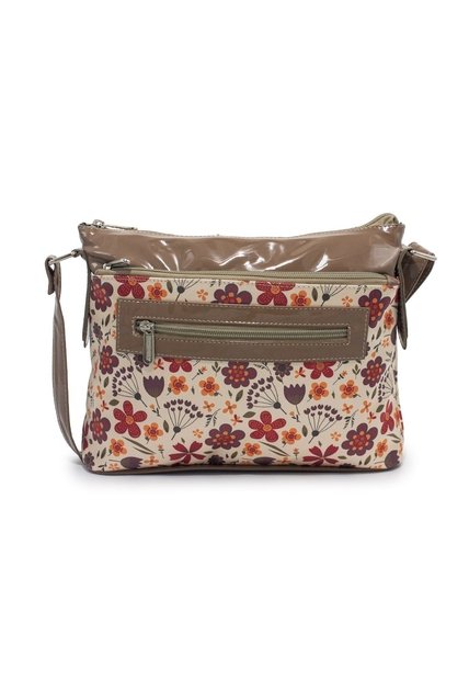 Bolso Manos Libres Macoly 817 Floralia Taupe