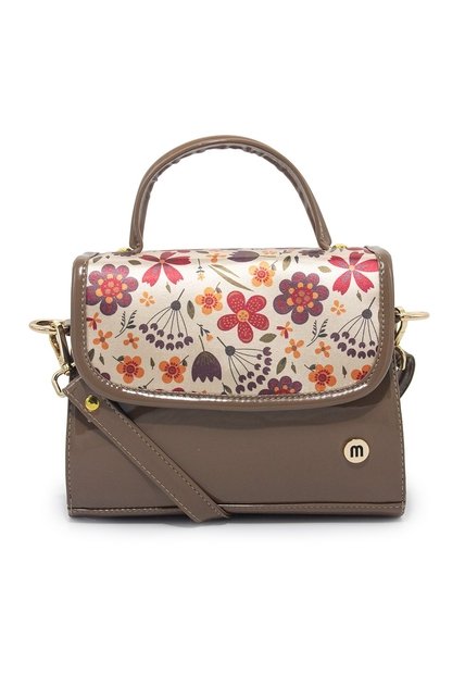 Bolso Manos Libres Macoly 838 Floralia Taupe