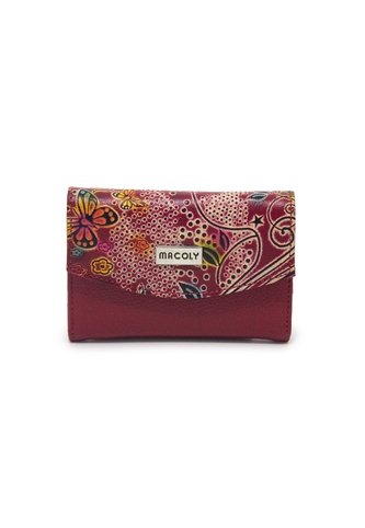 Billetera Mini A035 Cuero Tala Rojo Macoly