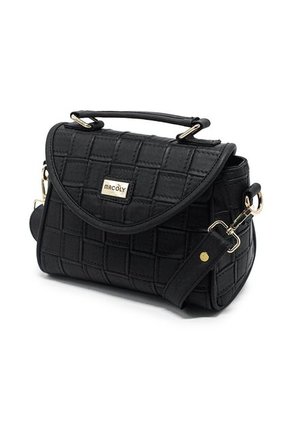 Cartera Manos Libres Macoly 876 Lambani Negro Oro