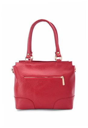 Bolso De Hombro Manos Libres Macoly 874 Cuero Rojo
