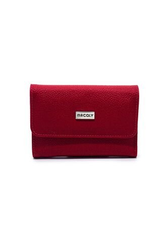 Billetera Mediana Macoly A015 Barcelona Rojo Macoly
