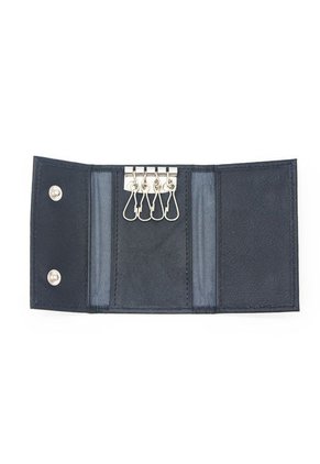 Porta Llaves Para Hombre 323 Cuero Negro Plata