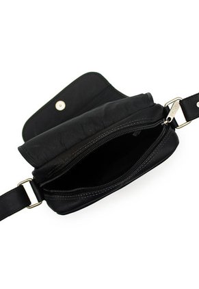 Bolso Manos Libres BO02 Cuero Negro Liso