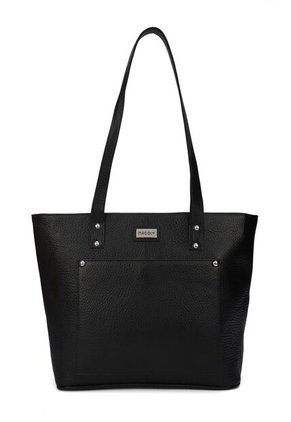 Bolso De Hombro Macoly 529 Cuero Negro Liso