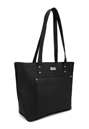 Bolso De Hombro Macoly 529 Cuero Negro Liso