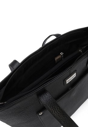 Bolso De Hombro Macoly 529 Cuero Negro Liso