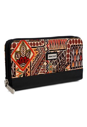 Billetera Grande Macoly A04 Cuero Negro X Yacar 