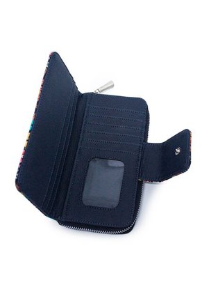 Billetera Grande Macoly A011 Flora Azul Niquel