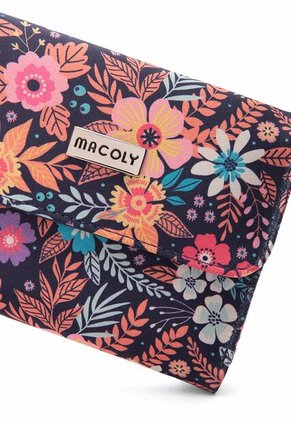 Billetera Macoly Mini A027 Flora Azul Niquel