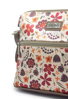Bolso Manos Libres Macoly 789 Floralia Taupe