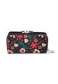 Billetera Grande A011 Floralia Negro de Macoly