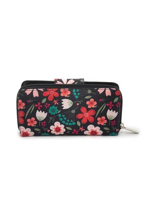 Billetera Grande A011 Floralia Negro