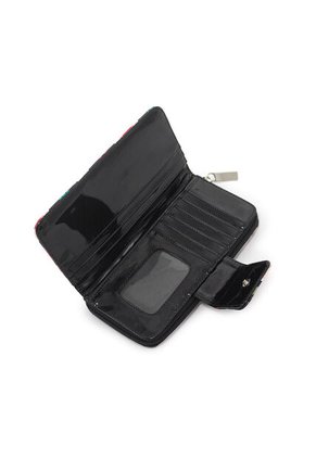 Billetera Grande A011 Floralia Negro