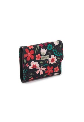 Billetera Macoly Mini A027 Floralia Negro