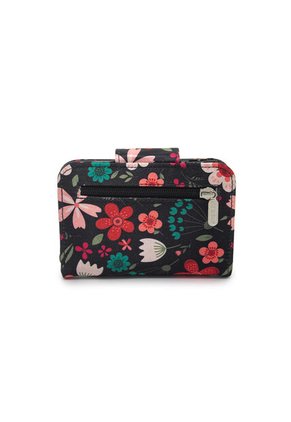Billetera Mini Macoly A018 Floralia Negro