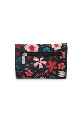 Billetera Mini Macoly A035 Floralia Negro