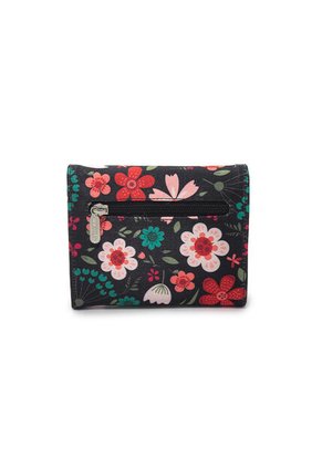 Billetera Macoly Mini A027 Floralia Negro