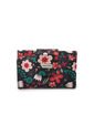 Billetera Mediana Macoly A016 Floralia Negro de Macoly